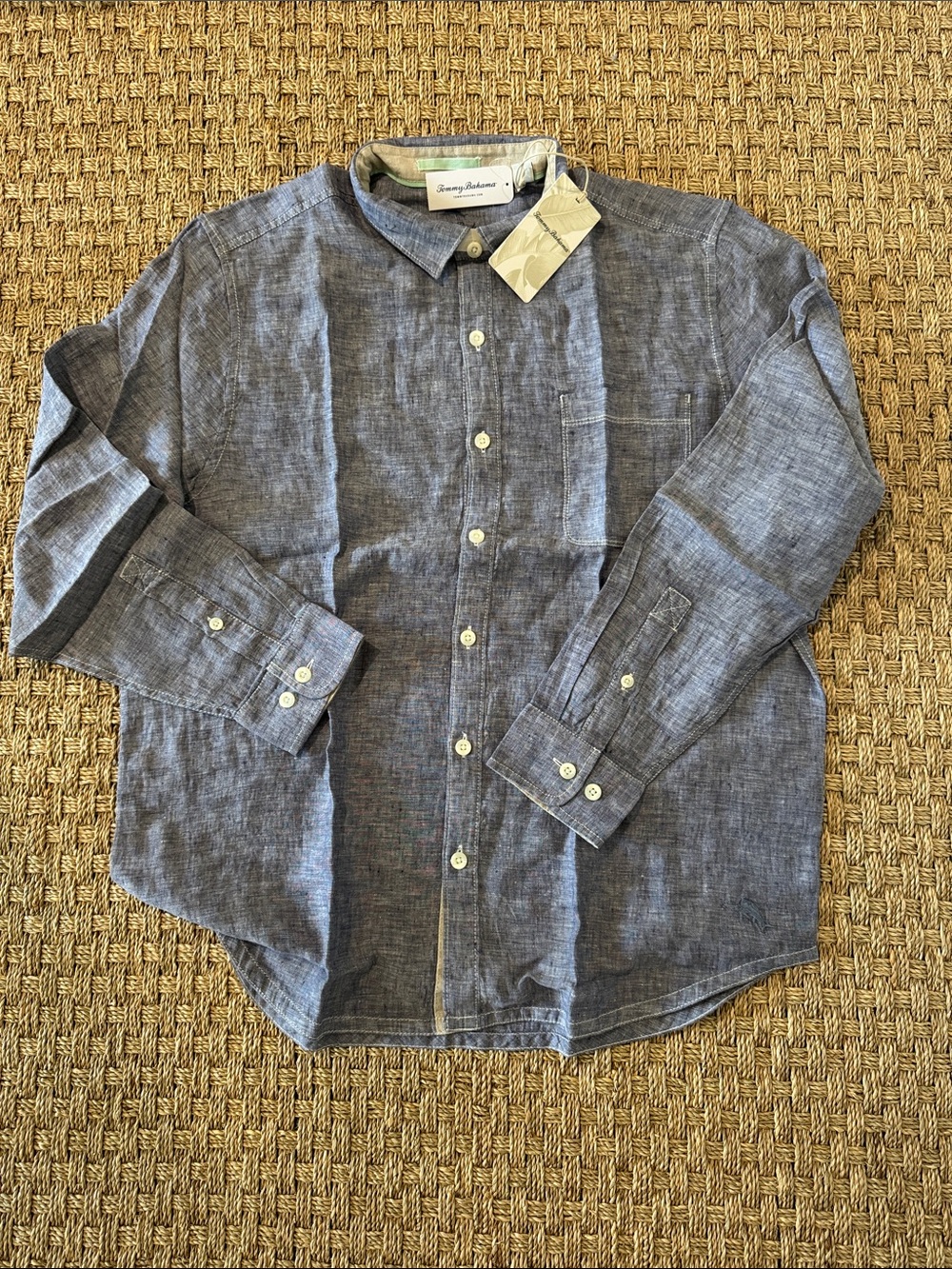 Tommy Bahama linen long Sleeve Button-Front Shirt men’s size XL